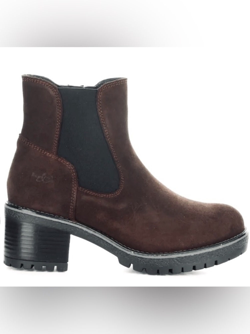 Bos. & Co. Size 7.5 Brown Nubuck Leather Casual Dress Boots/Zipper/Waterproof